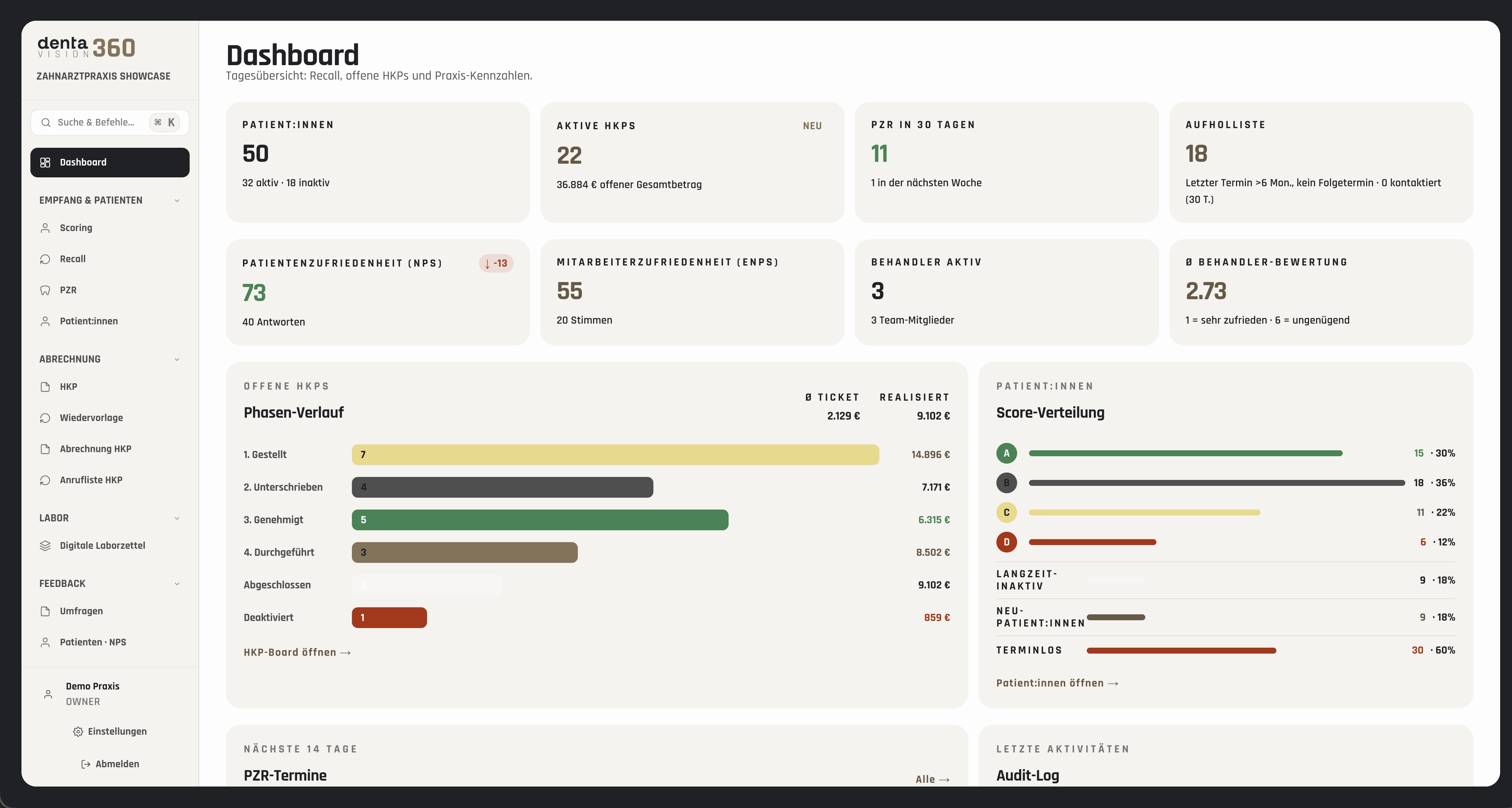 Denta1 Vision Dashboard