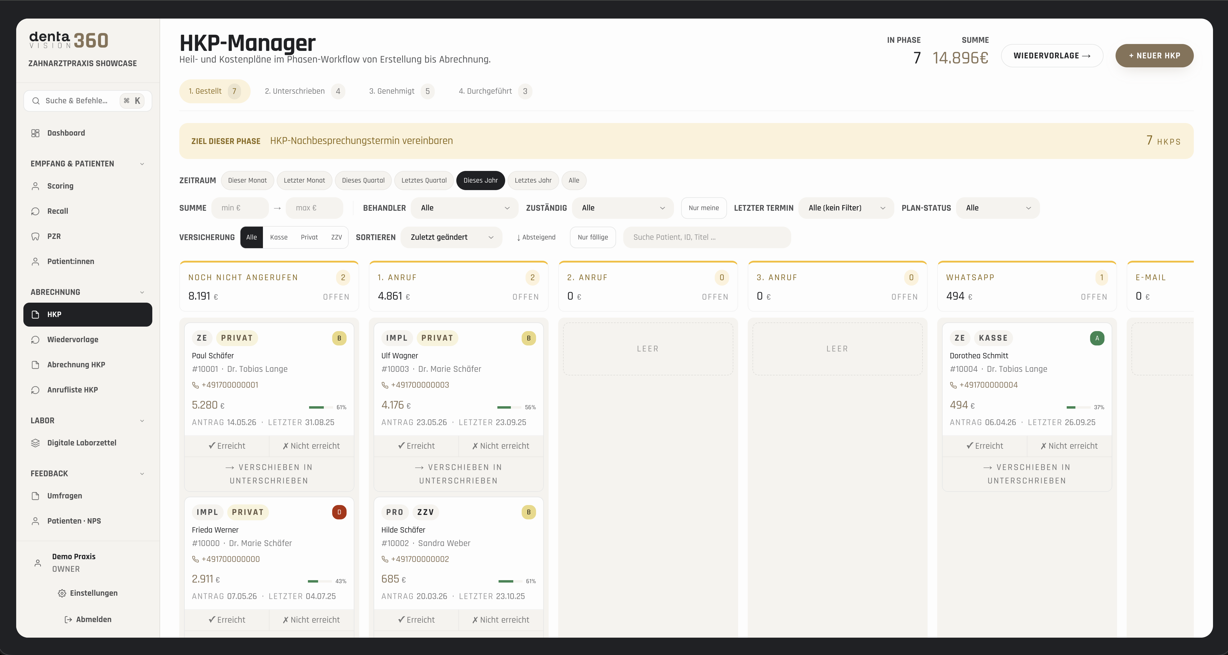 HKP-Manager · Gestellt